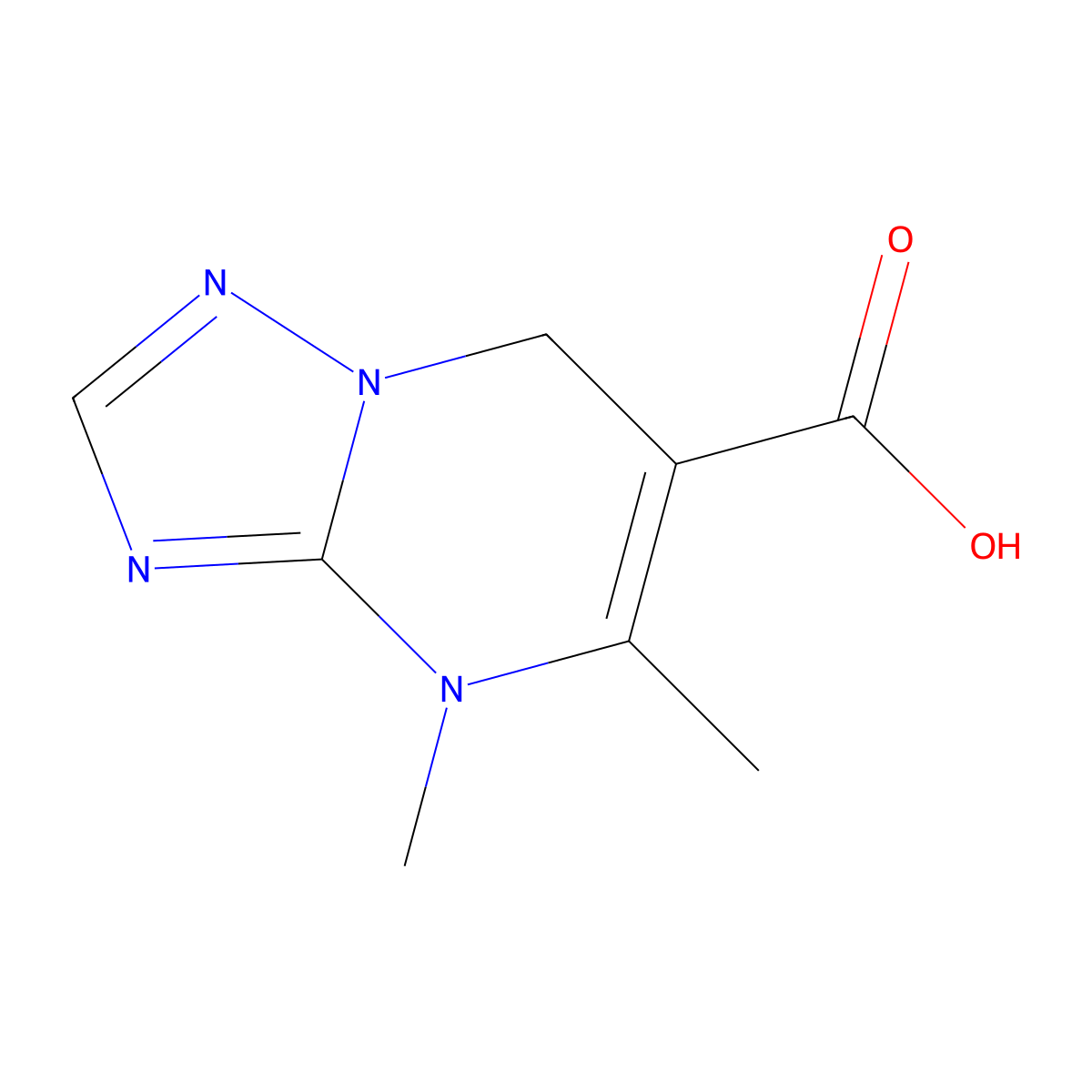 4,5-dimethyl-4H,7H-(1,2,4)triazolo(1,5-a)pyrimidine-6-carboxylic acid molecular structure, CAS 1564571-59-0