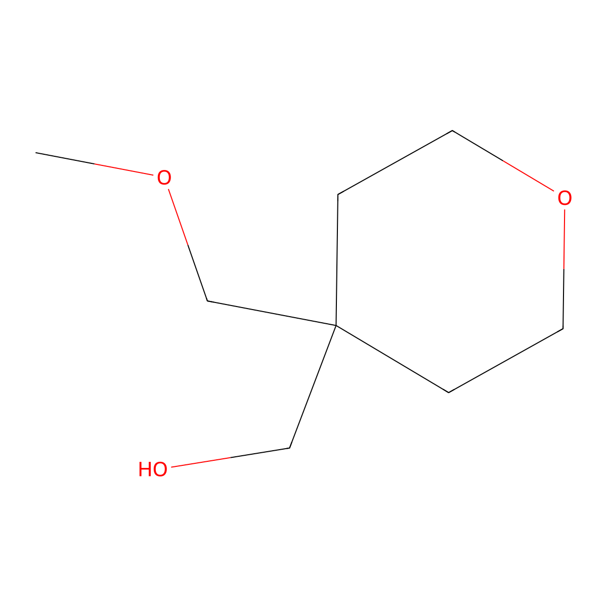 [4-(Methoxymethyl)oxan-4-yl]methanol molecular structure, CAS 1564571-67-0