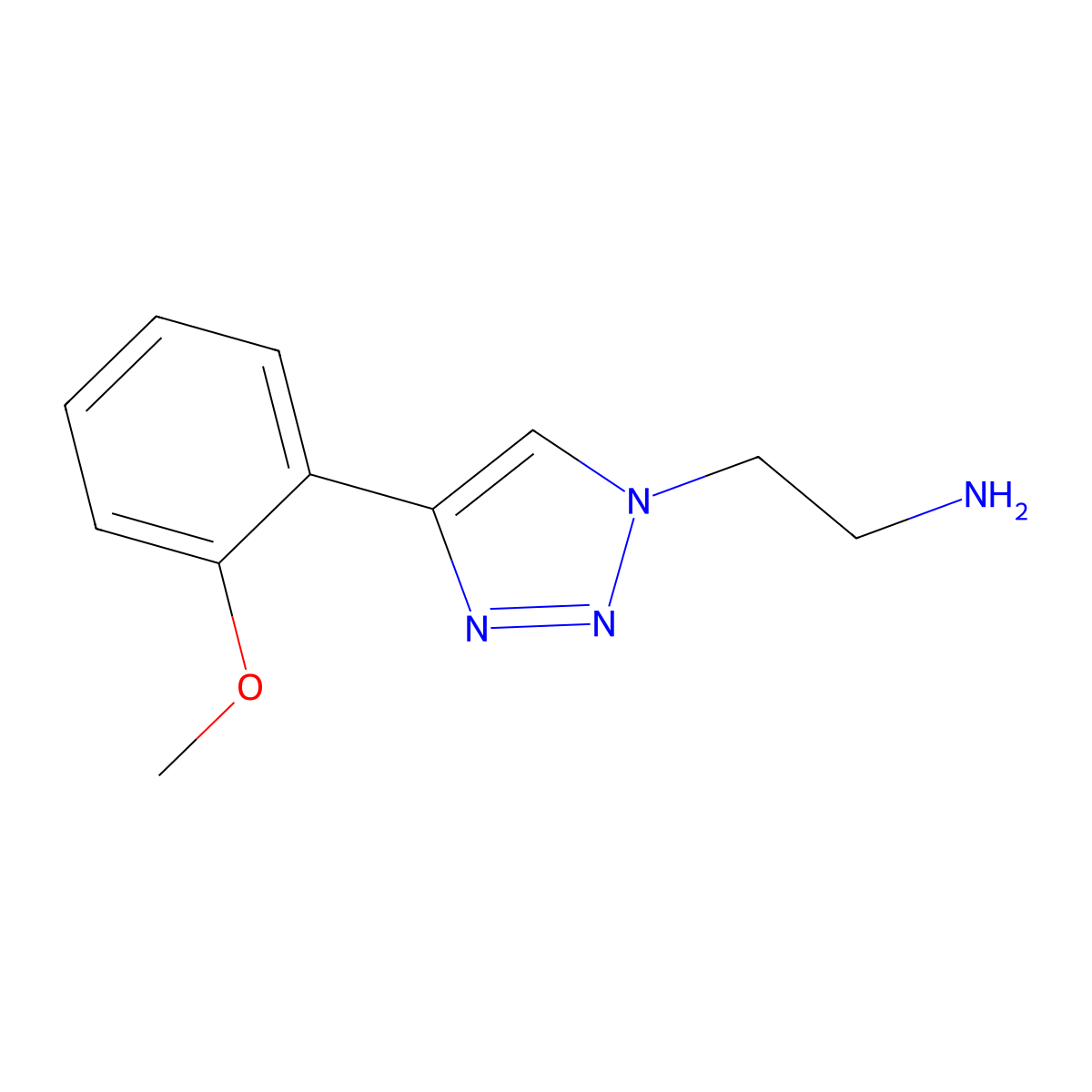 2-[4-(2-methoxyphenyl)-1H-1,2,3-triazol-1-yl]ethan-1-amine molecular structure, CAS 1564571-71-6