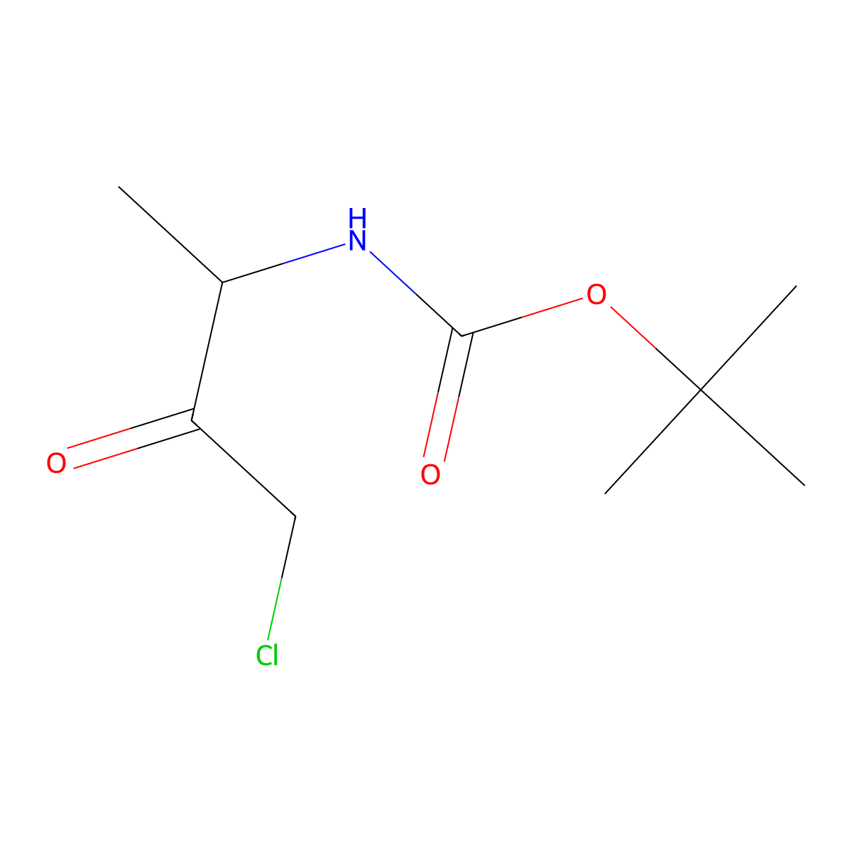tert-butyl N-(4-chloro-3-oxobutan-2-yl)carbamate molecular structure, CAS 1564575-82-1