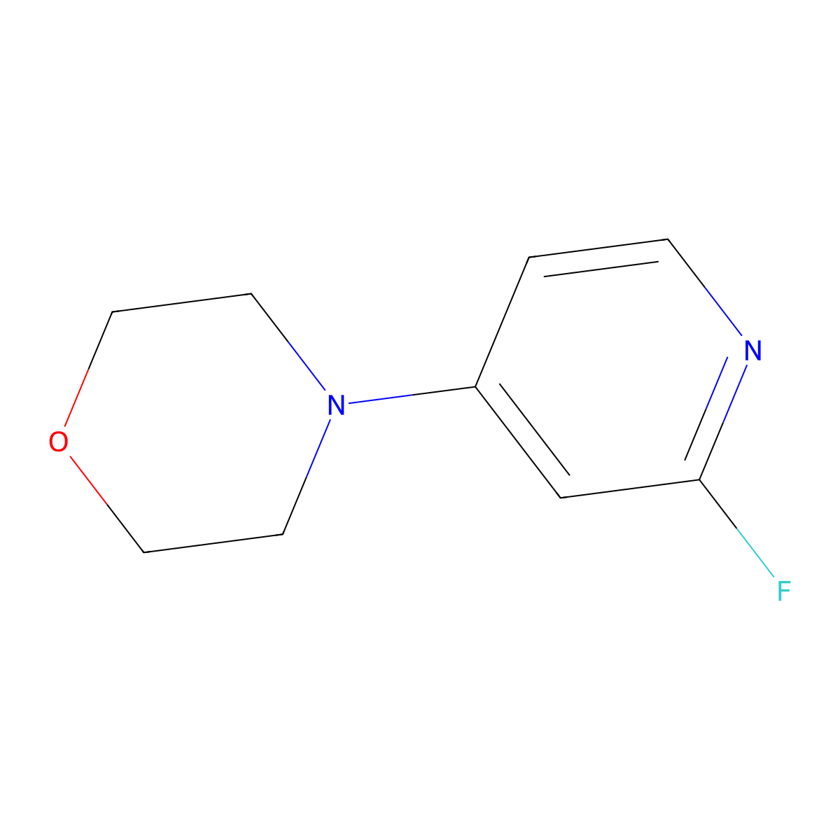 4-(2-Fluoropyridin-4-yl)morpholine molecular structure, CAS 1564591-74-7
