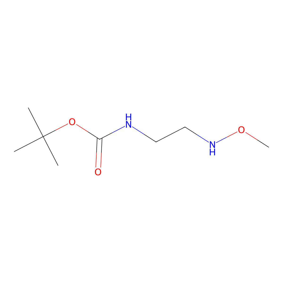 tert-butyl N-(2-(methoxyamino)ethyl)carbamate molecular structure, CAS 1564605-36-2