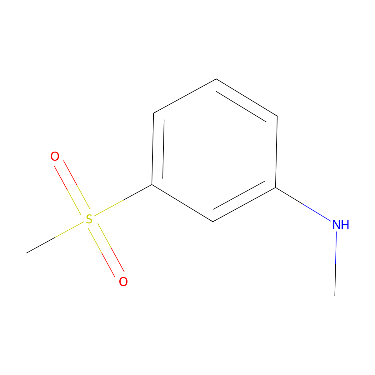 3-methanesulfonyl-N-methylaniline molecular structure, CAS 156461-79-9