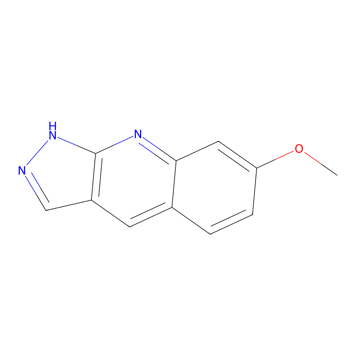 7-methoxy-1H-pyrazolo[3,4-b]quinoline molecular structure, CAS 156461-95-9