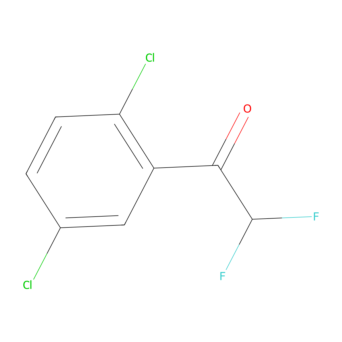 1-(2,5-Dichlorophenyl)-2,2-difluoroethanone molecular structure, CAS 1564615-03-7