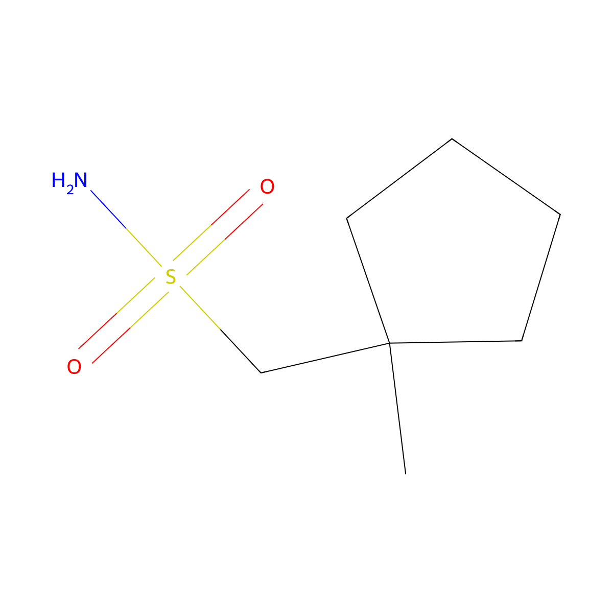 (1-Methylcyclopentyl)methanesulfonamide molecular structure, CAS 1564615-39-9