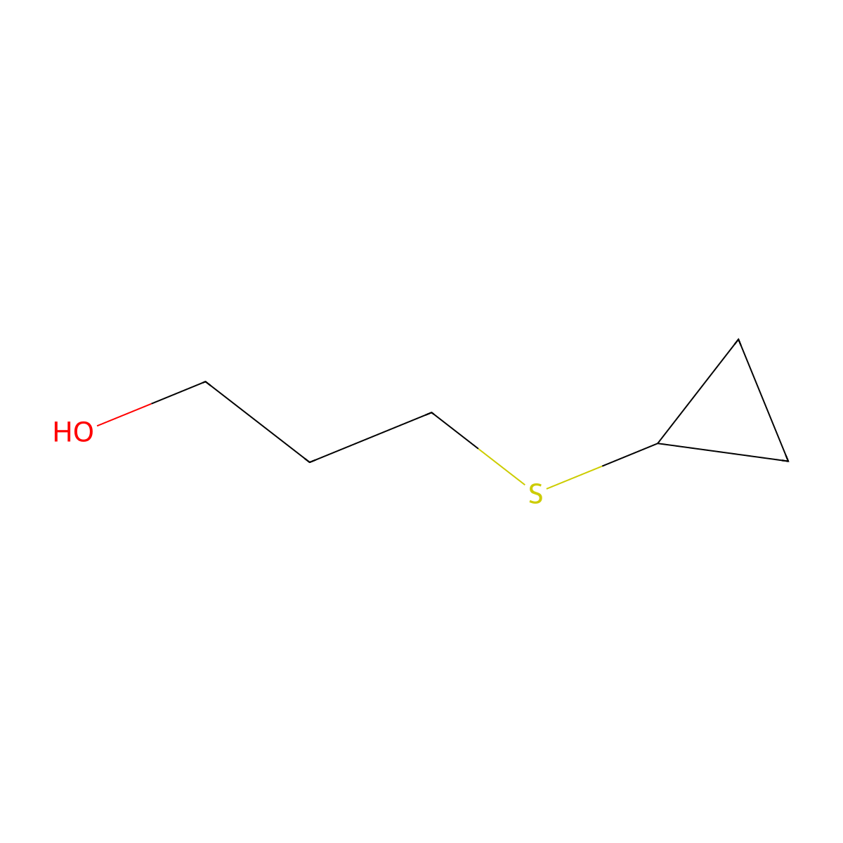 3-(Cyclopropylsulfanyl)propan-1-ol molecular structure, CAS 1564616-21-2