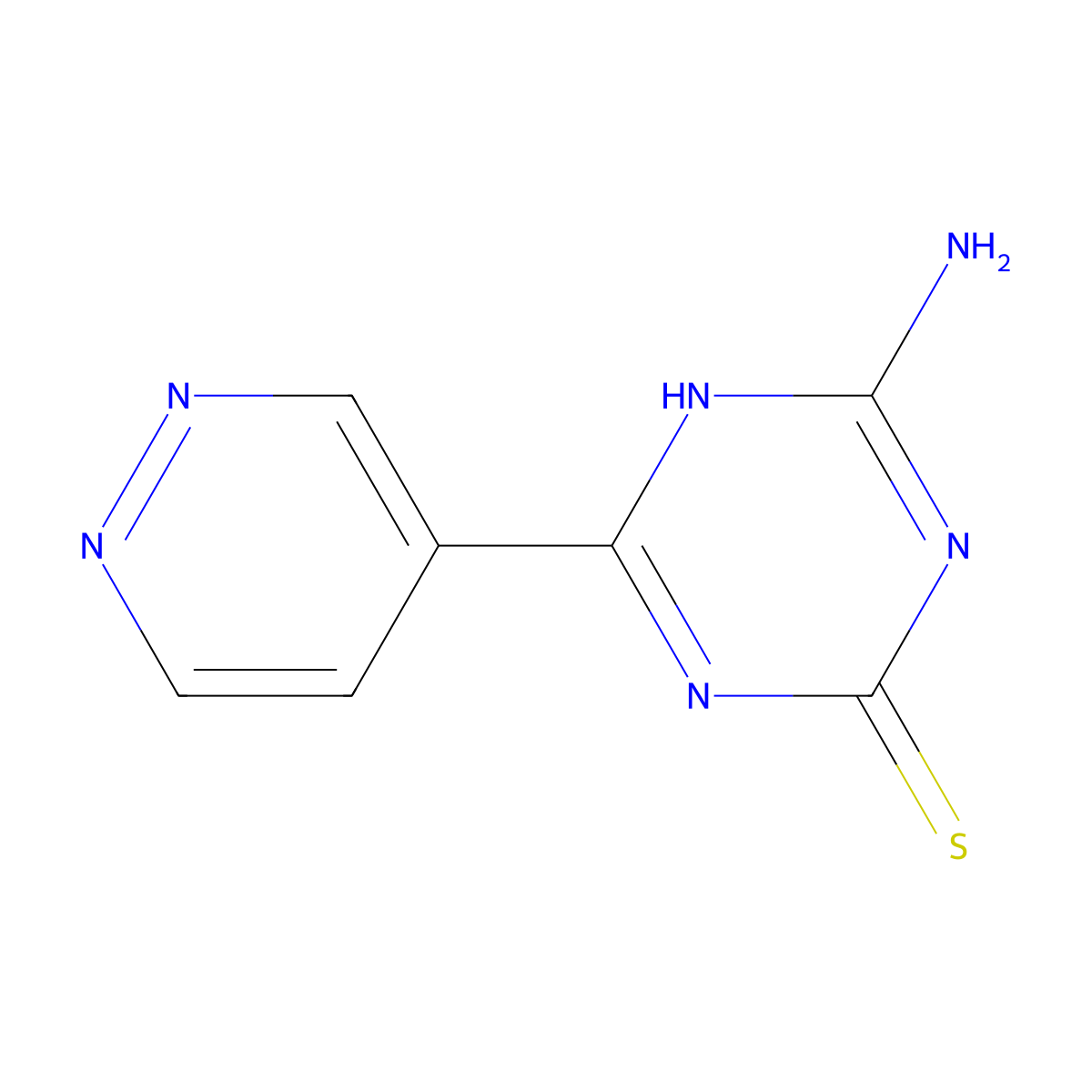 4-Amino-6-(pyridazin-4-YL)-1,3,5-triazine-2-thiol molecular structure, CAS 1564626-56-7