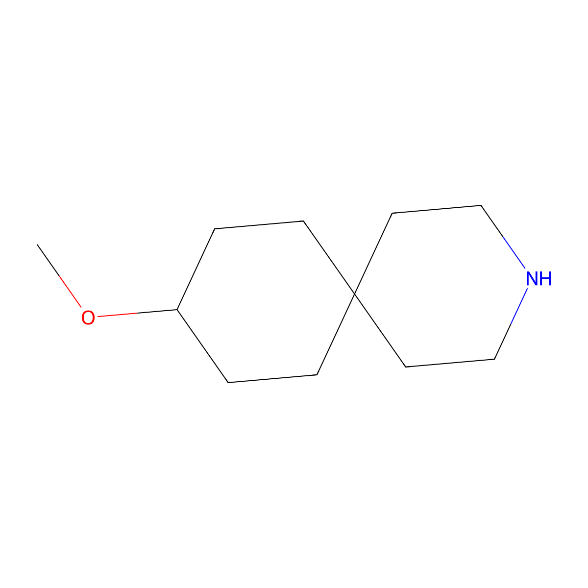 9-Methoxy-3-azaspiro[5.5]undecane molecular structure, CAS 1564629-89-5
