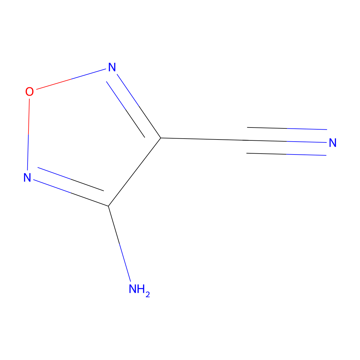 4-Amino-1,2,5-oxadiazole-3-carbonitrile molecular structure, CAS 156463-85-3