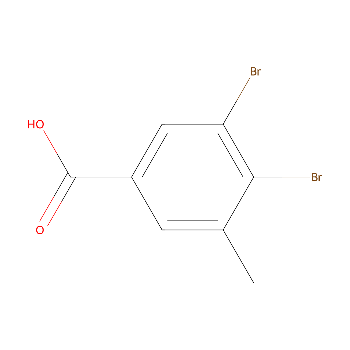 3,4-Dibromo-5-methylbenzoic acid molecular structure, CAS 1564638-18-1