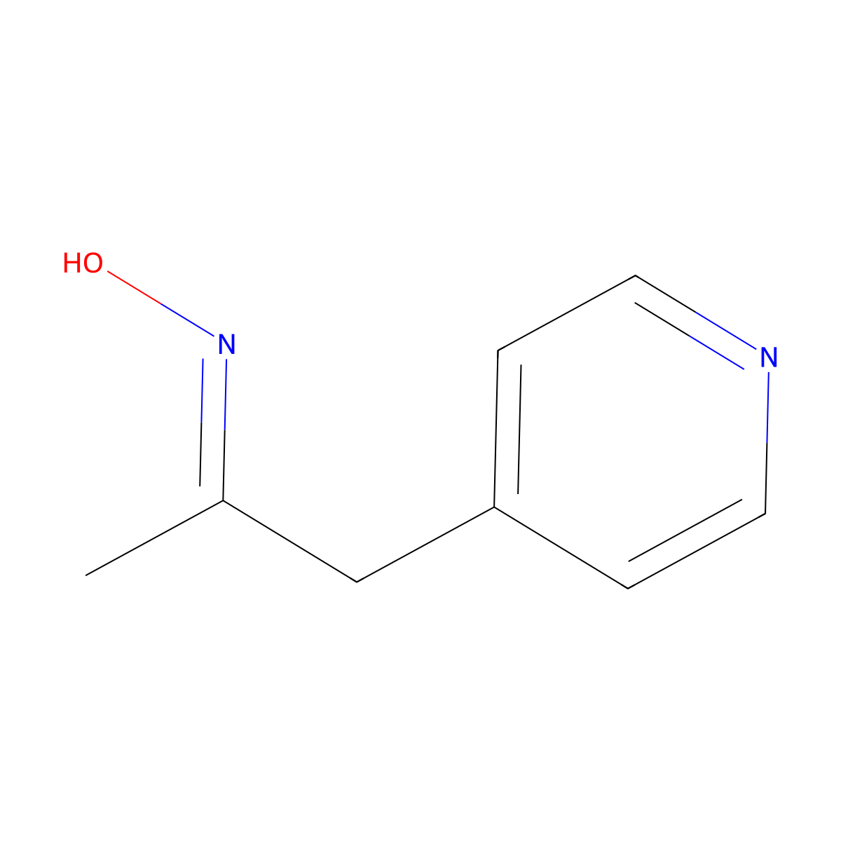 1-(Pyridin-4-yl)propan-2-one oxime molecular structure, CAS 156465-31-5