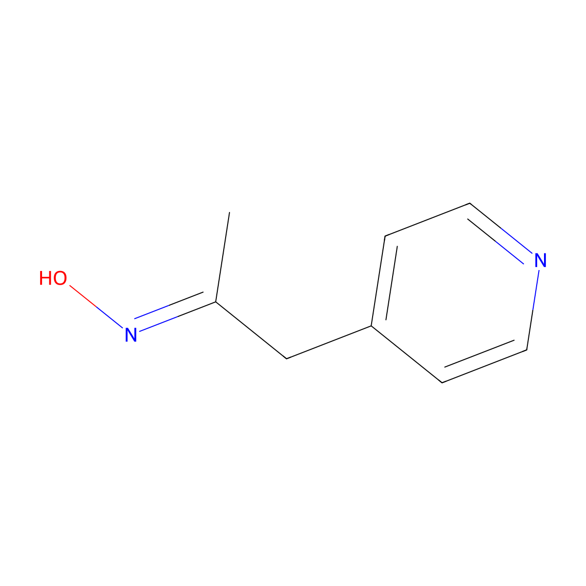 1-(Pyridin-4-yl)propan-2-one oxime molecular structure, CAS 156465-31-5