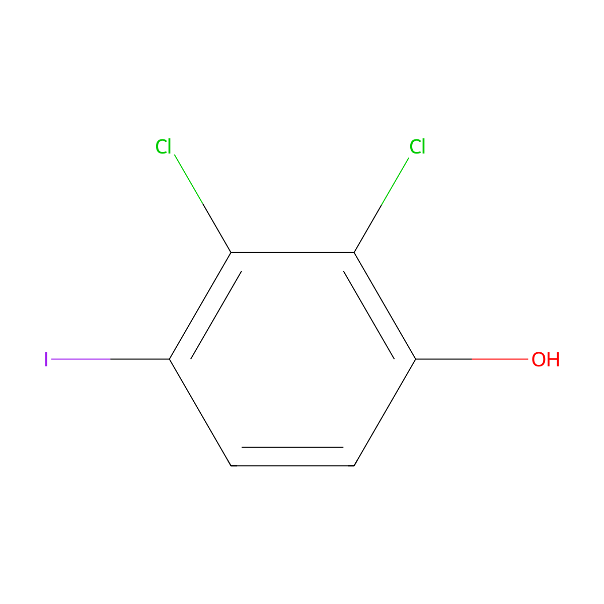 2,3-Dichloro-4-iodophenol molecular structure, CAS 1564655-61-3
