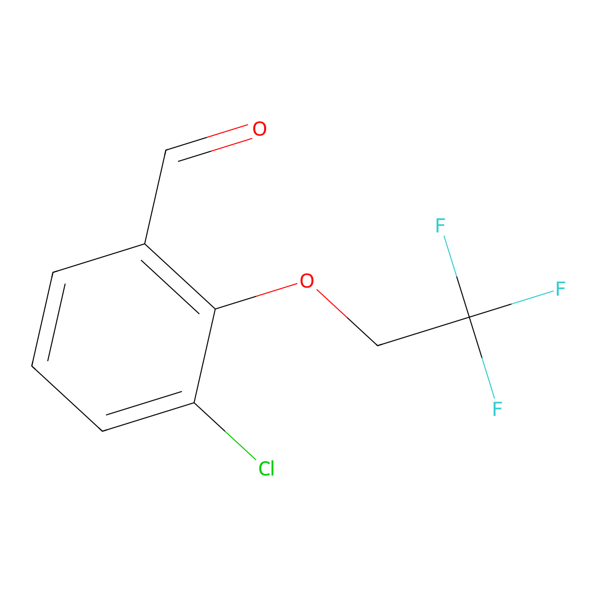 3-Chloro-2-(2,2,2-trifluoroethoxy)benzaldehyde molecular structure, CAS 1564660-66-7