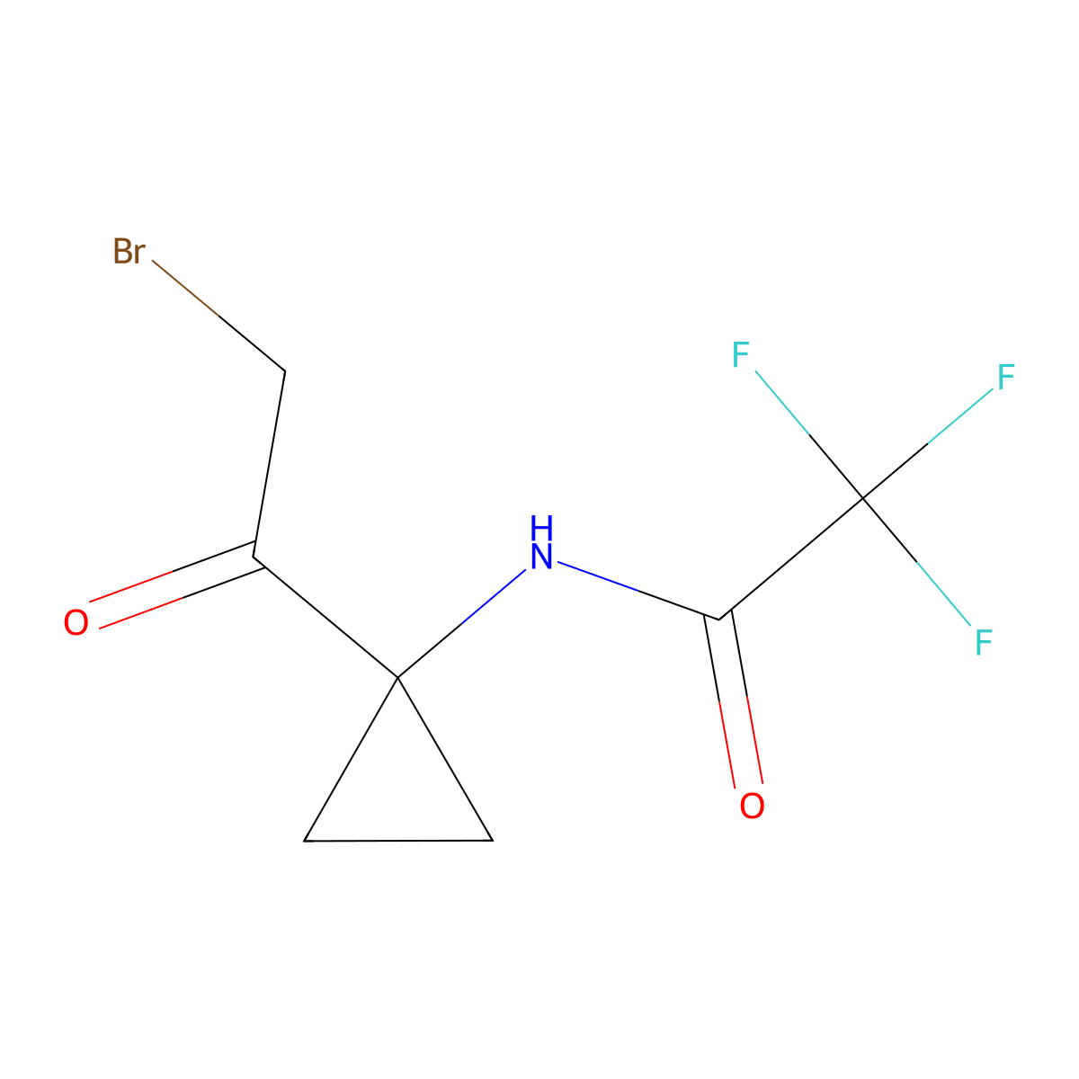 N-[1-(2-bromoacetyl)cyclopropyl]-2,2,2-trifluoroacetamide molecular structure, CAS 1564662-01-6