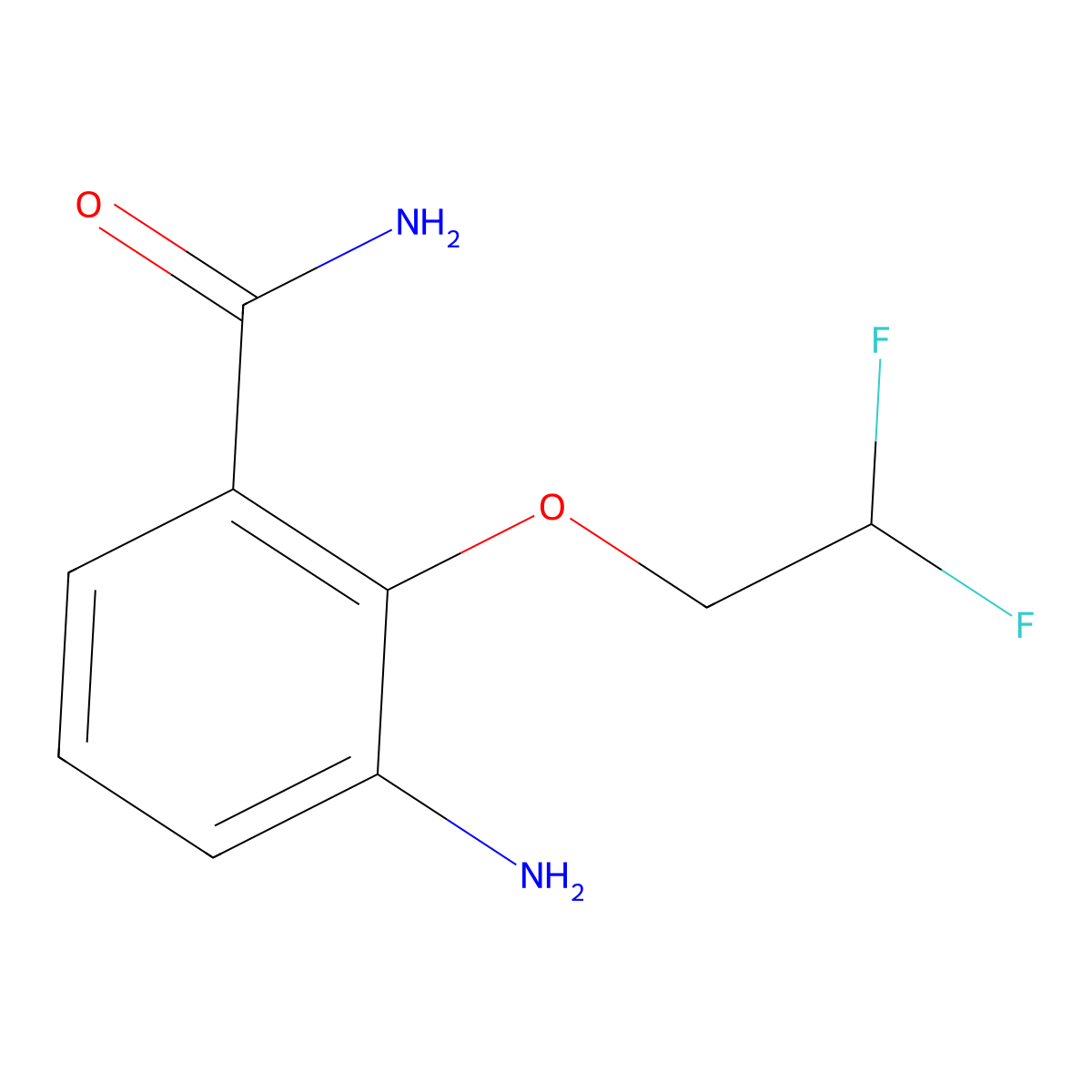 3-Amino-2-(2,2-difluoroethoxy)benzamide molecular structure, CAS 1564662-51-6