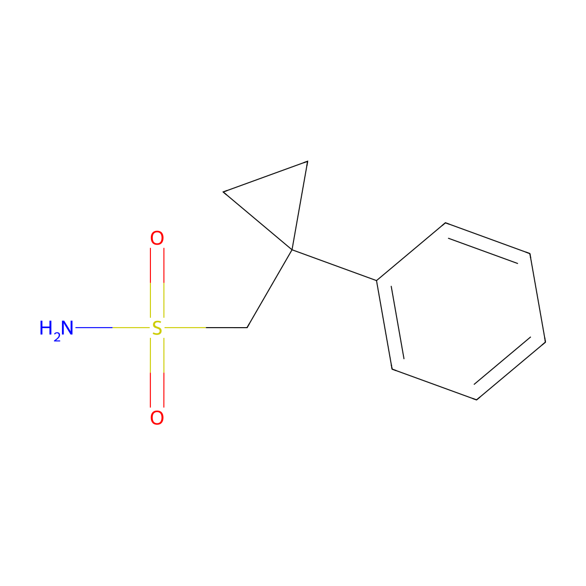 (1-Phenylcyclopropyl)methanesulfonamide molecular structure, CAS 1564679-06-6