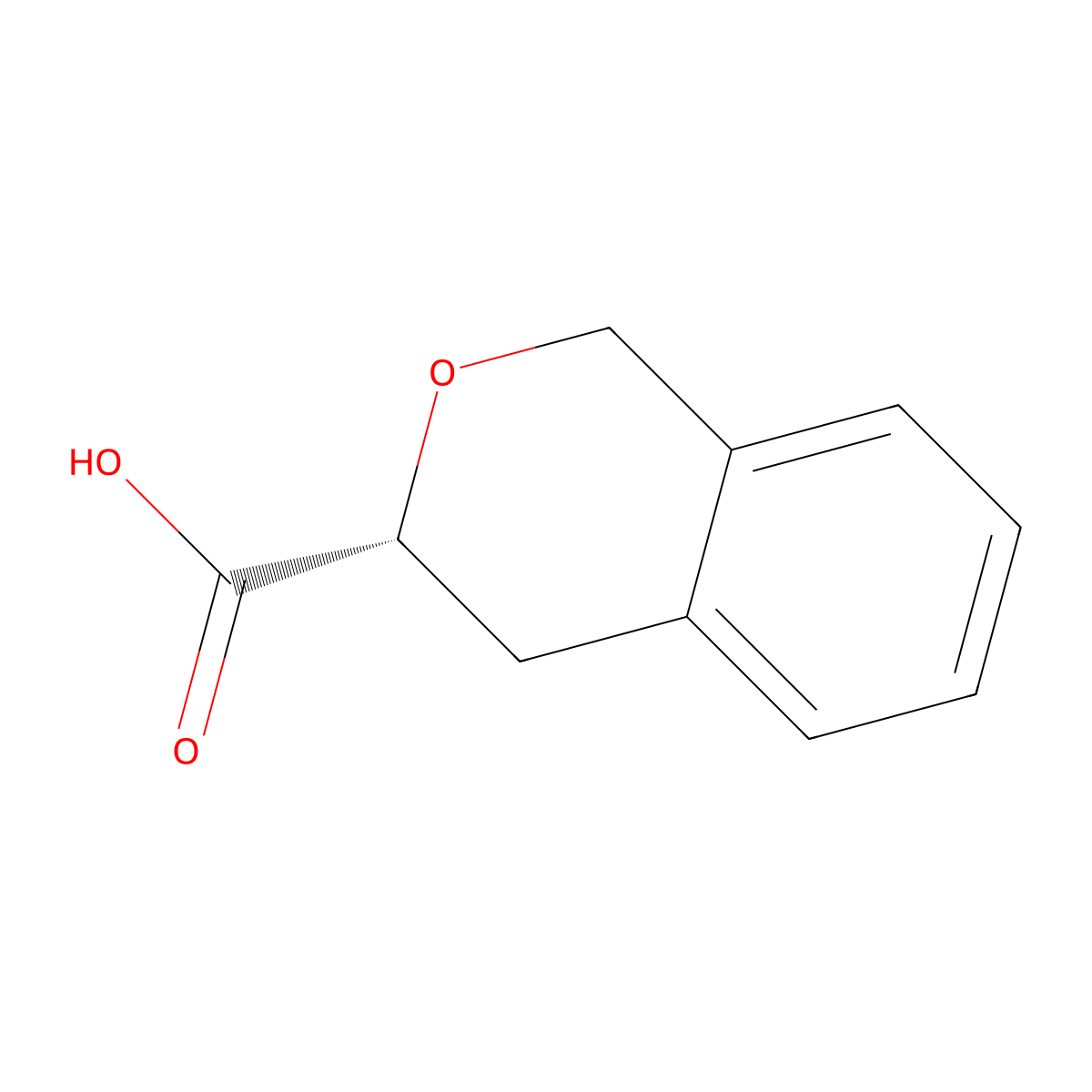 (3R)-3,4-dihydro-1H-2-benzopyran-3-carboxylic acid molecular structure, CAS 156468-87-0