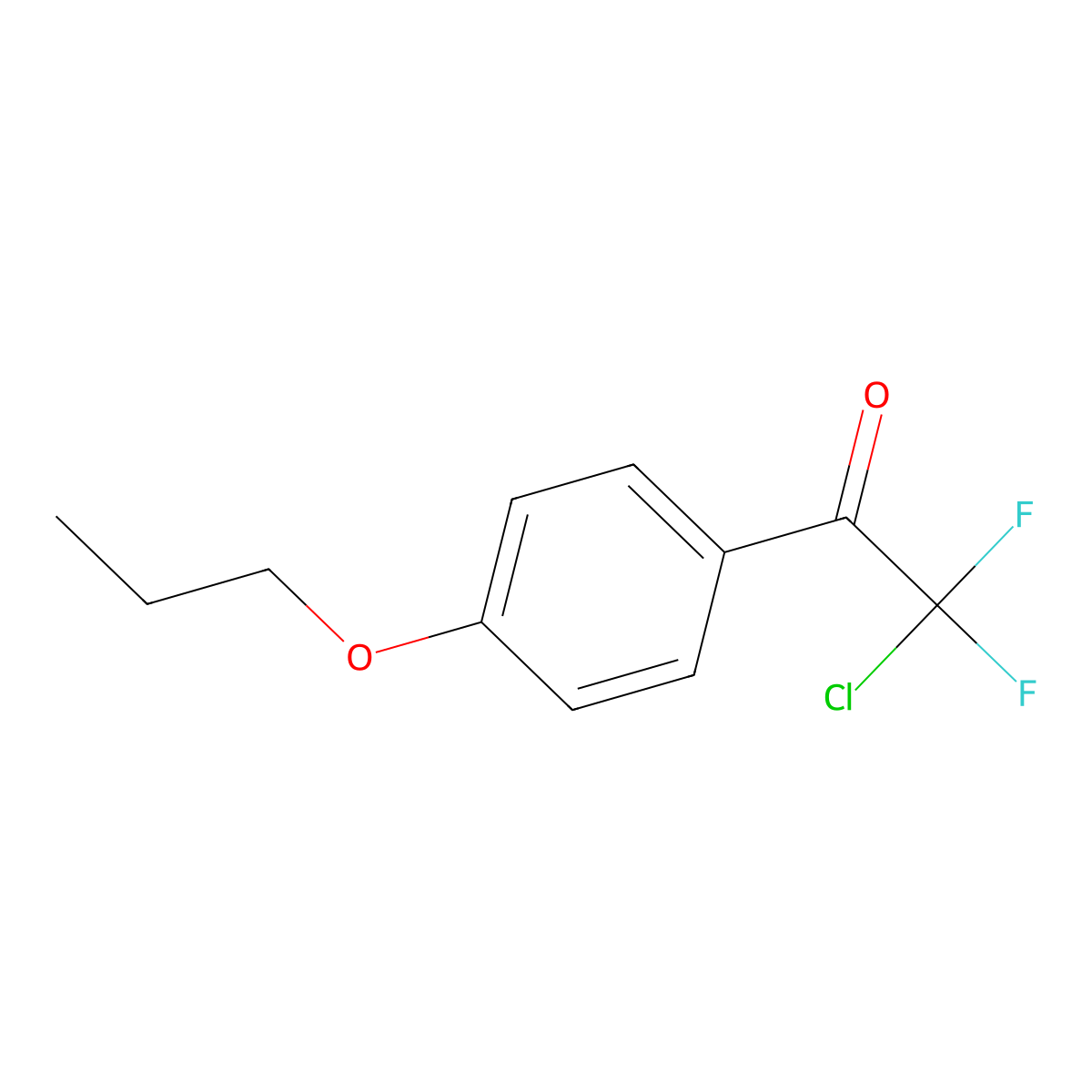 2-Chloro-2,2-difluoro-1-(4-propoxyphenyl)ethanone molecular structure, CAS 1564694-53-6