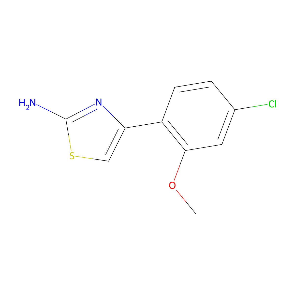 4-(4-Chloro-2-methoxyphenyl)-1,3-thiazol-2-amine molecular structure, CAS 1564699-15-5