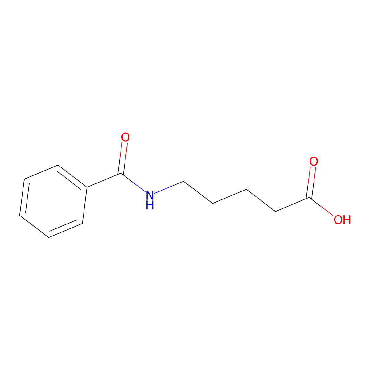 5-(Benzoylamino)pentanoic acid molecular structure, CAS 15647-47-9