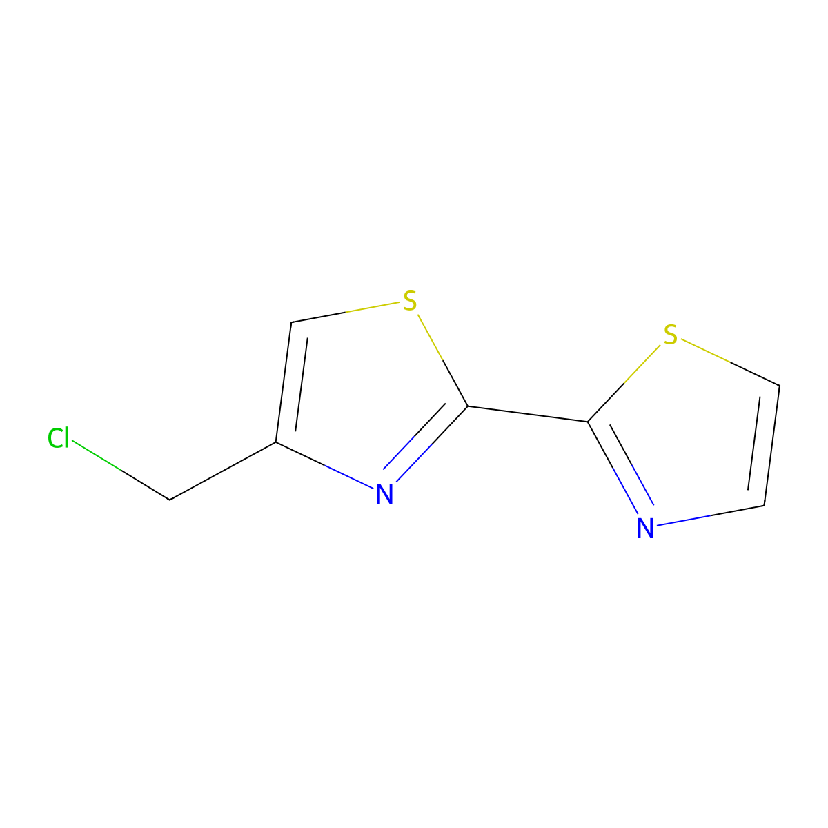 4-(Chloromethyl)-2-(1,3-thiazol-2-yl)-1,3-thiazole molecular structure, CAS 1564704-96-6