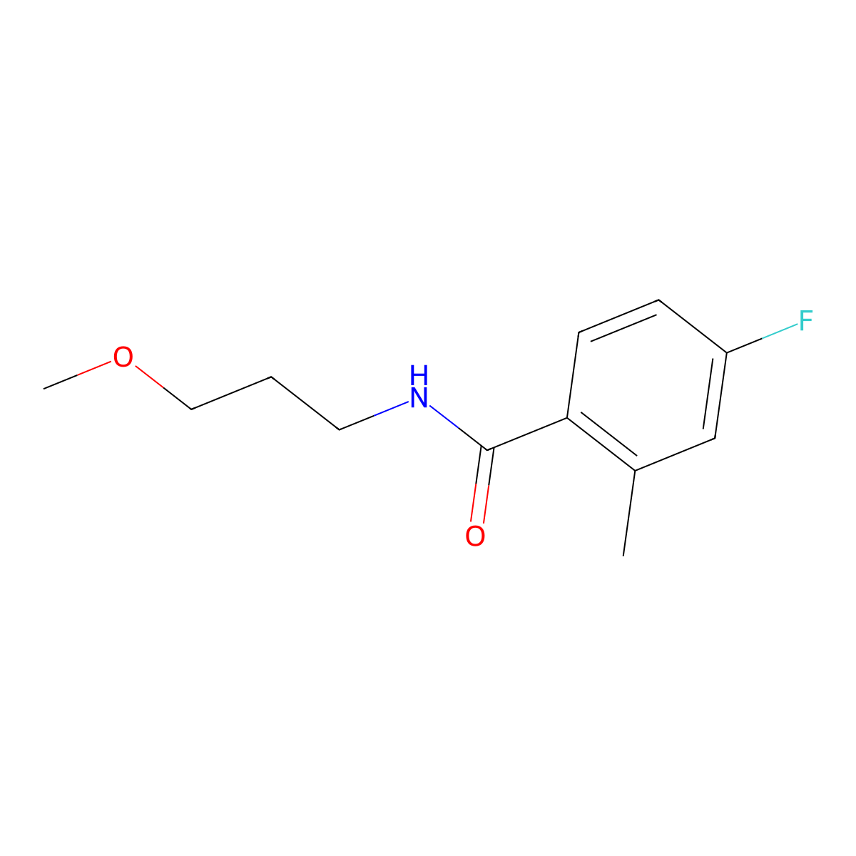 4-Fluoro-N-(3-methoxypropyl)-2-methylbenzamide molecular structure, CAS 1564707-11-4