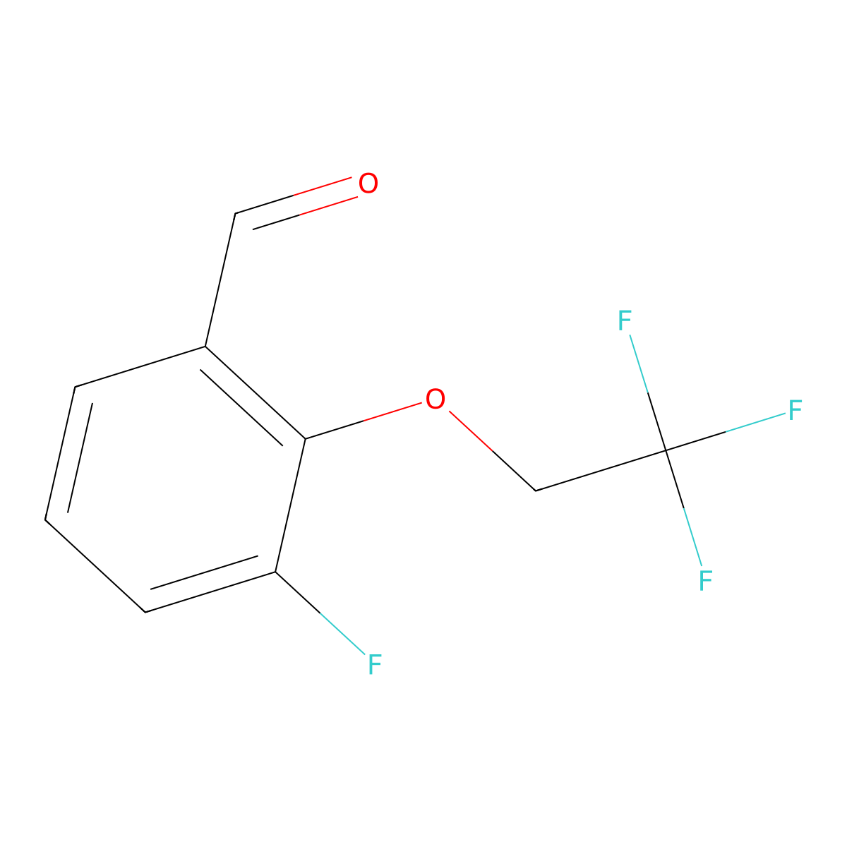 3-Fluoro-2-(2,2,2-trifluoroethoxy)benzaldehyde molecular structure, CAS 1564713-64-9
