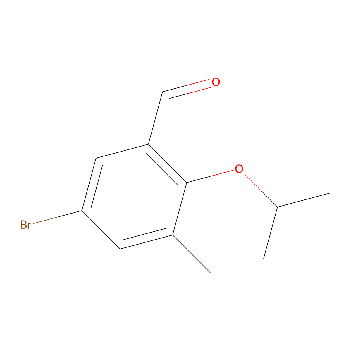 5-Bromo-3-methyl-2-(propan-2-yloxy)benzaldehyde molecular structure, CAS 1564722-77-5