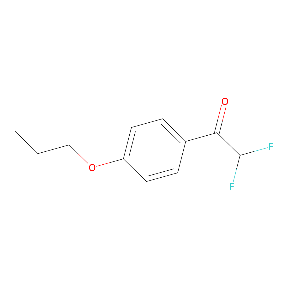 2,2-Difluoro-1-(4-propoxyphenyl)ethanone molecular structure, CAS 1564724-63-5