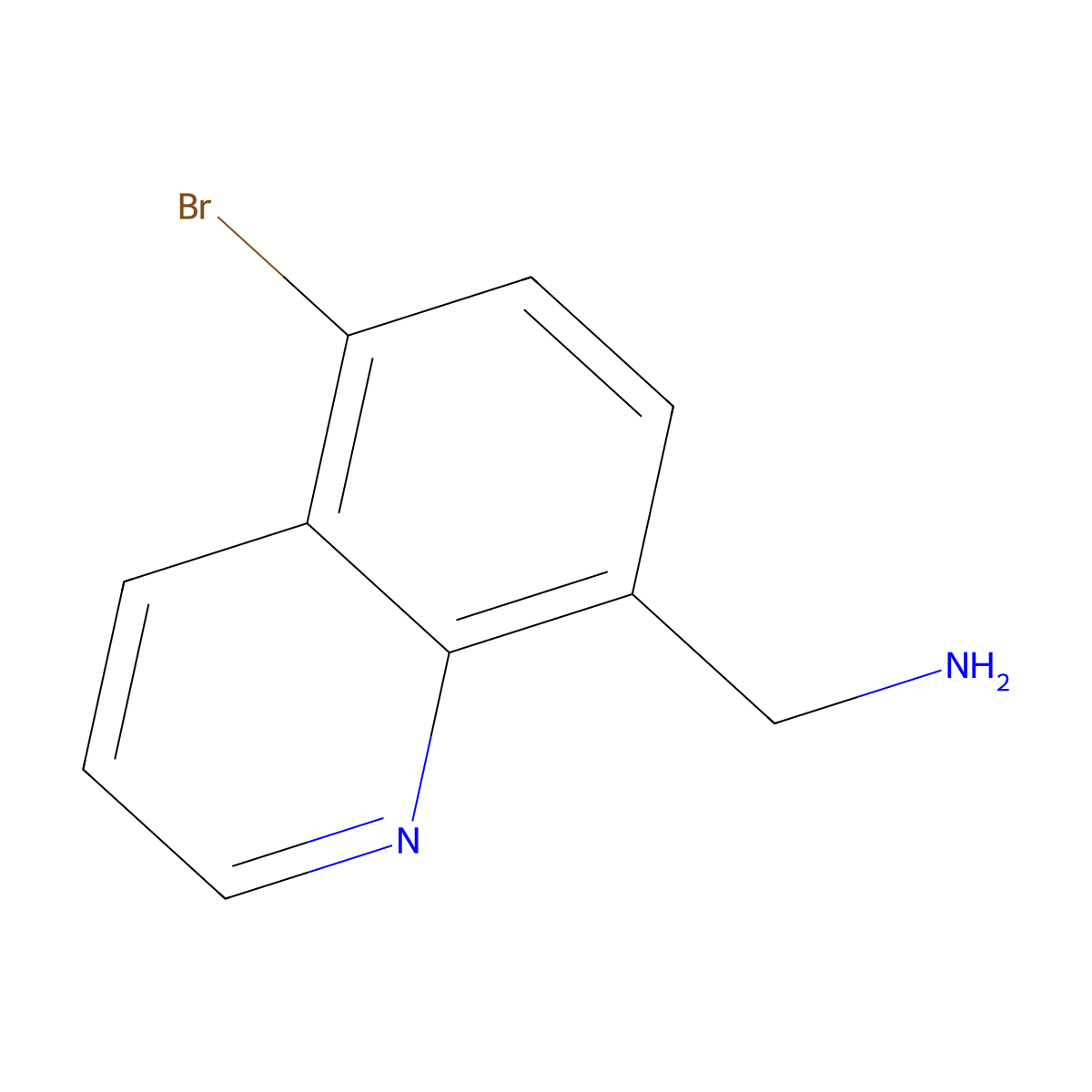 (5-Bromoquinolin-8-yl)methanamine molecular structure, CAS 1564729-18-5