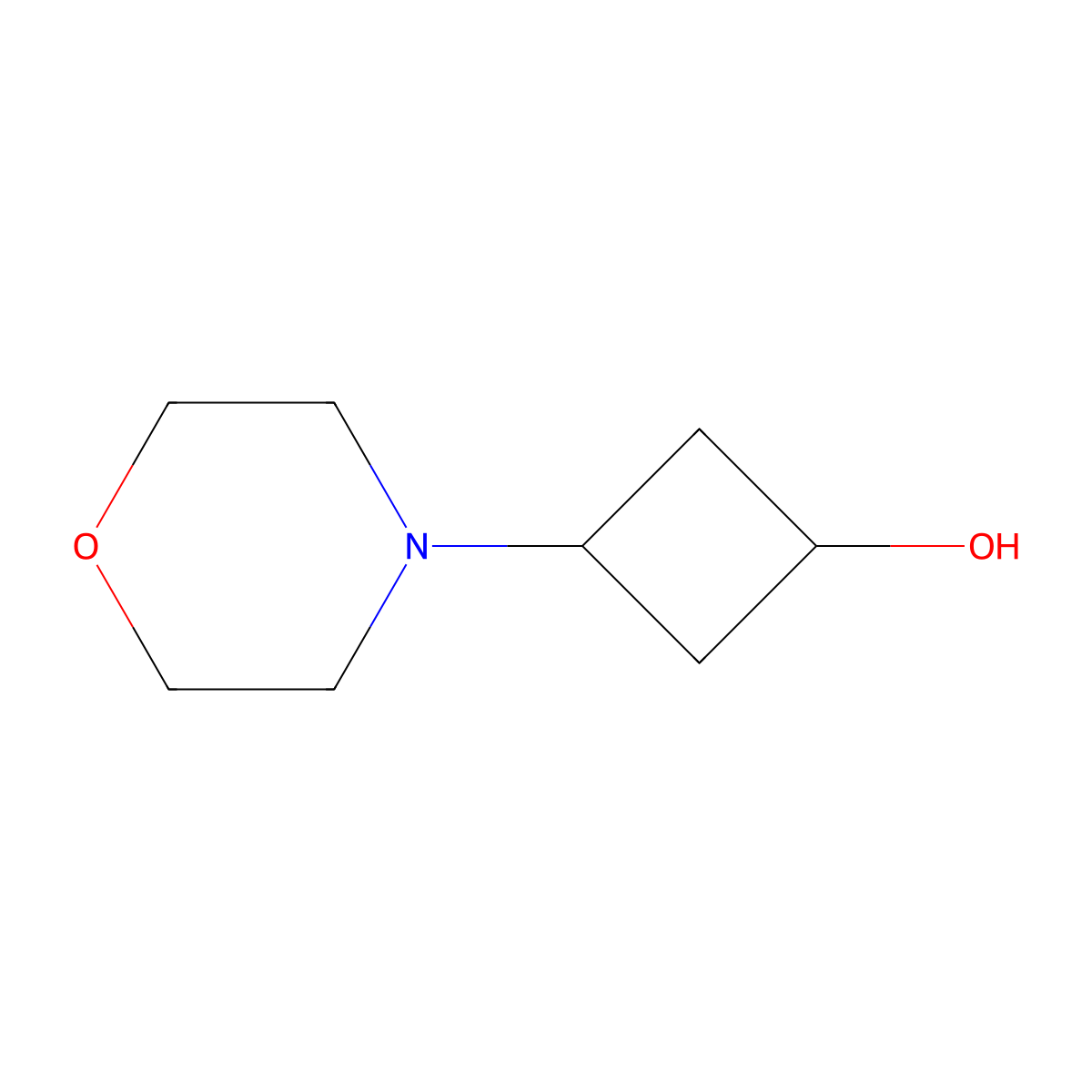 3-(Morpholin-4-yl)cyclobutan-1-ol molecular structure, CAS 1564732-40-6