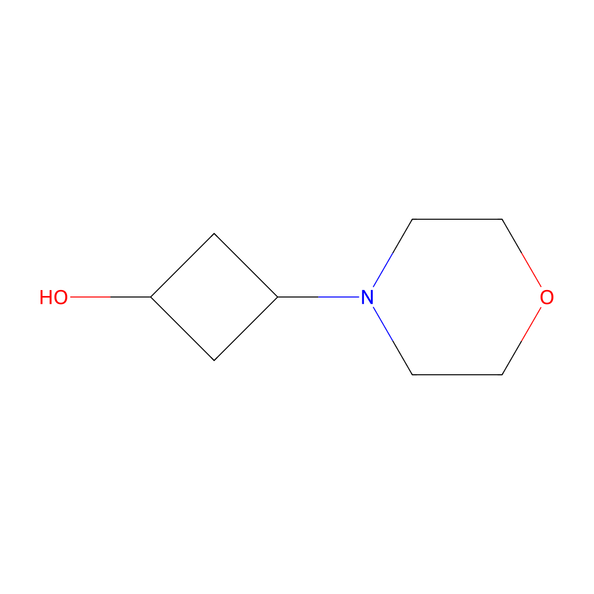 3-(Morpholin-4-yl)cyclobutan-1-ol molecular structure, CAS 1564732-40-6