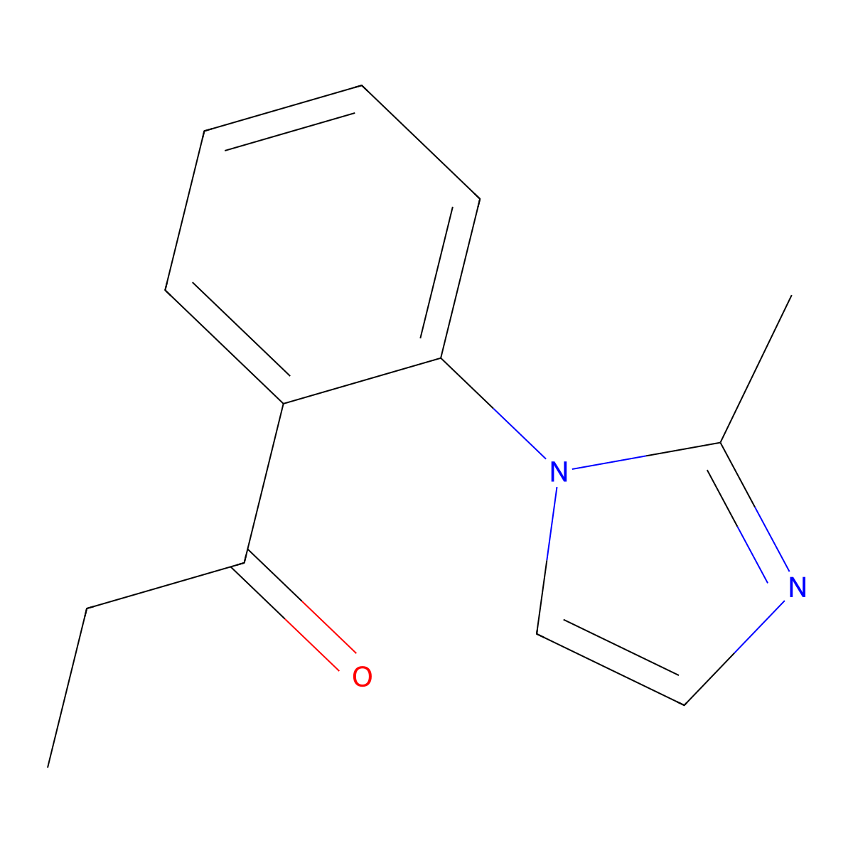 1-[2-(2-methyl-1H-imidazol-1-yl)phenyl]propan-1-one molecular structure, CAS 1564738-05-1