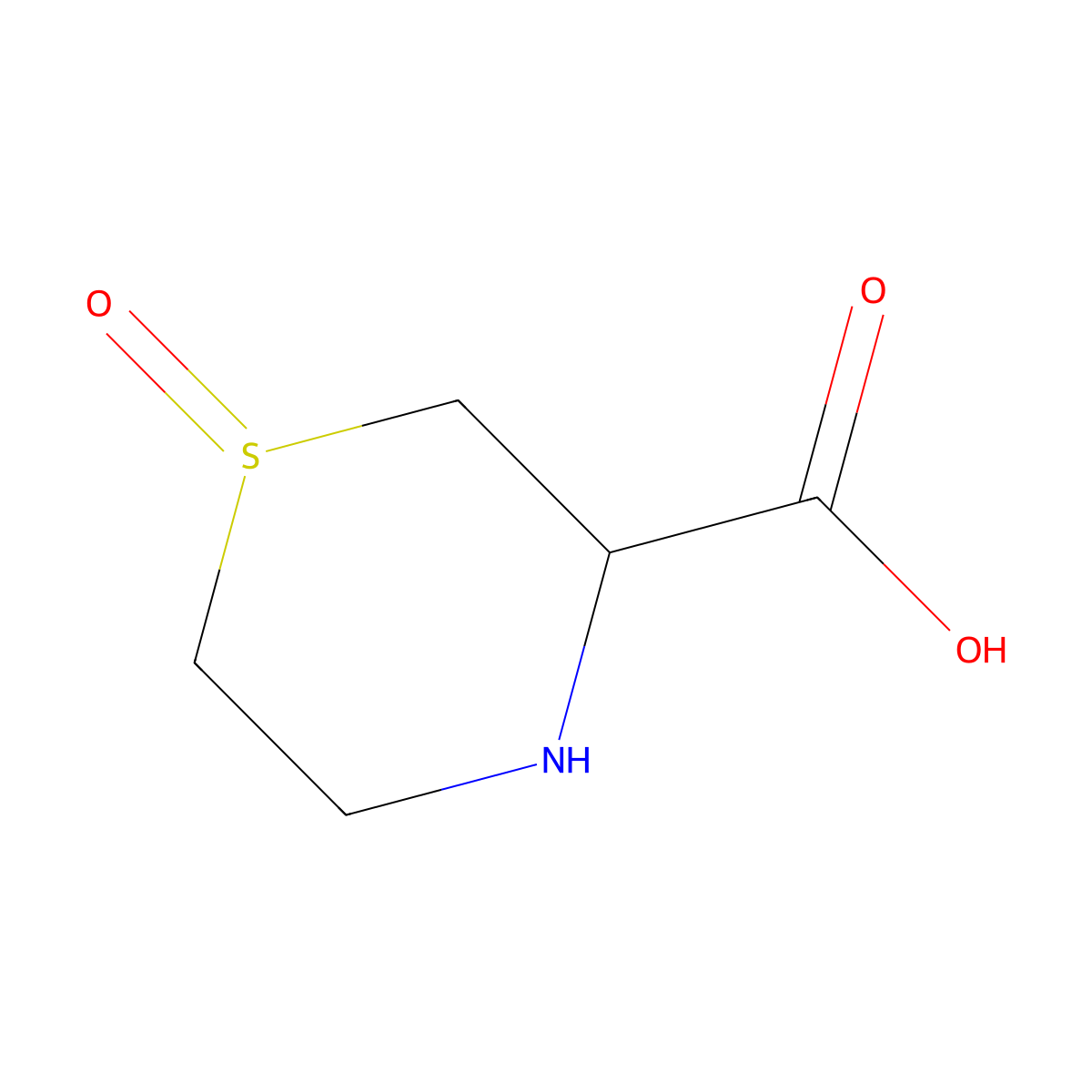 1-Oxo-1,4-thiazinane-3-carboxylic acid molecular structure, CAS 156474-26-9