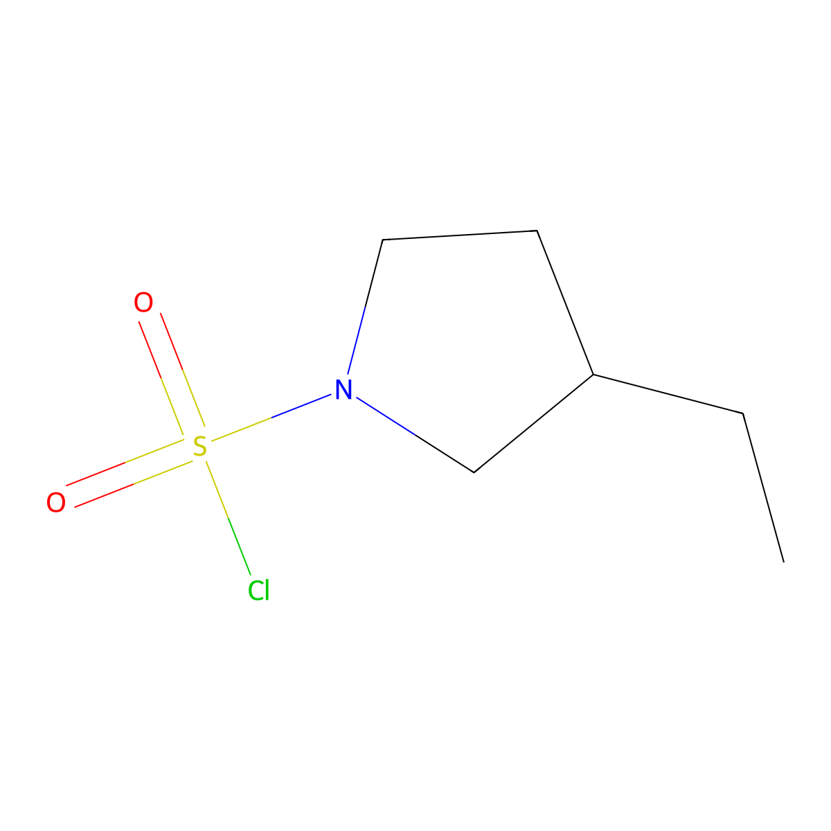 3-Ethylpyrrolidine-1-sulfonyl chloride molecular structure, CAS 1564741-01-0