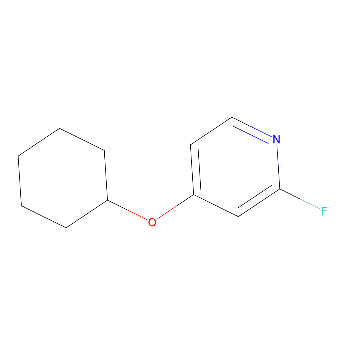 4-(Cyclohexyloxy)-2-fluoropyridine molecular structure, CAS 1564742-51-3