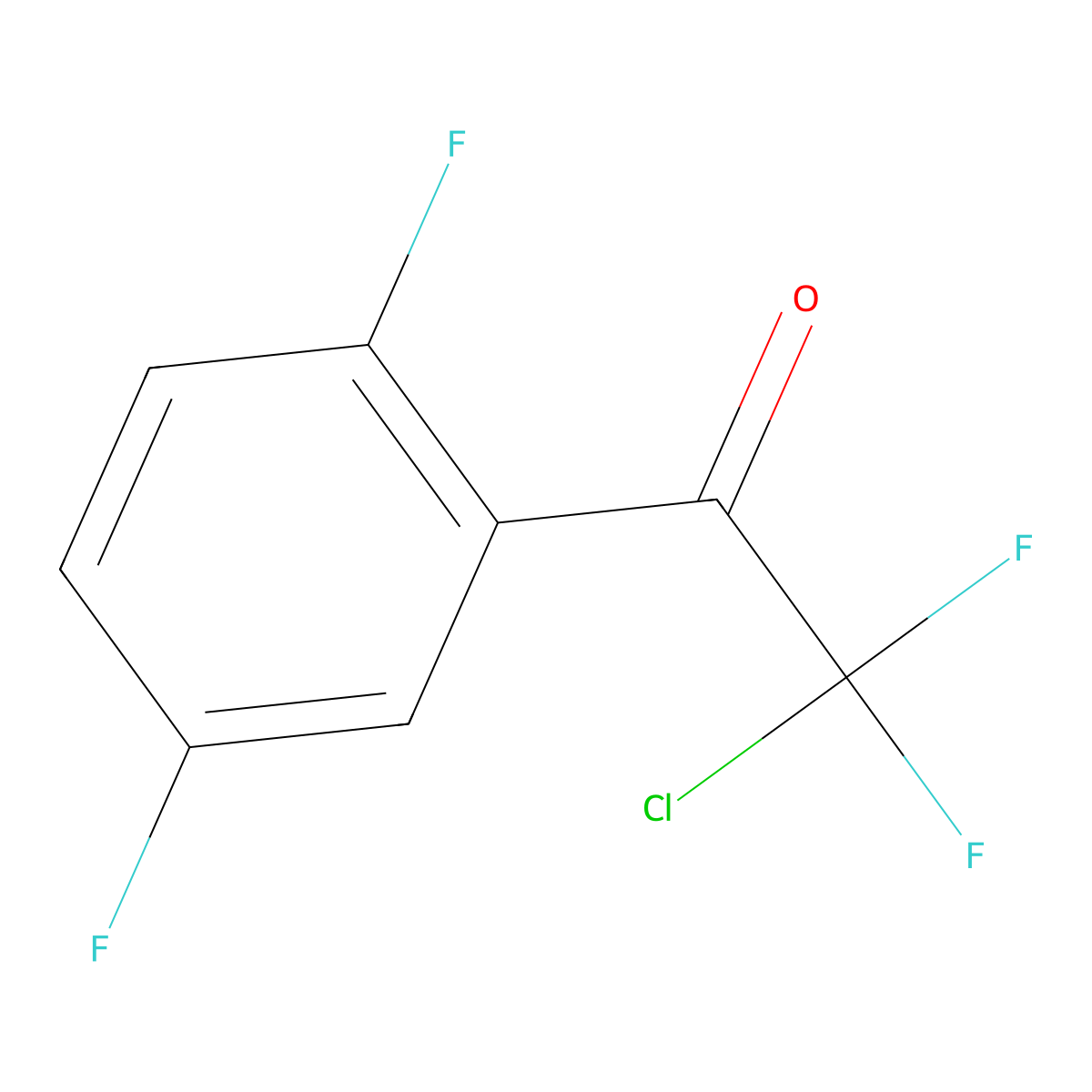 2-Chloro-1-(2,5-difluorophenyl)-2,2-difluoroethanone molecular structure, CAS 1564749-54-7