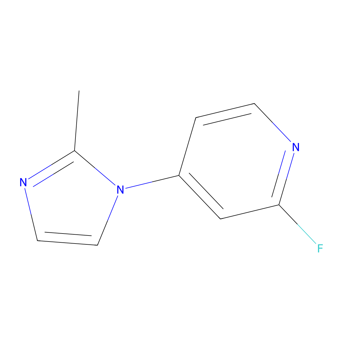 2-fluoro-4-(2-methyl-1H-imidazol-1-yl)pyridine molecular structure, CAS 1564753-37-2