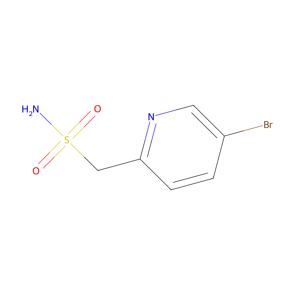 (5-Bromopyridin-2-yl)methanesulfonamide molecular structure, CAS 1564758-82-2