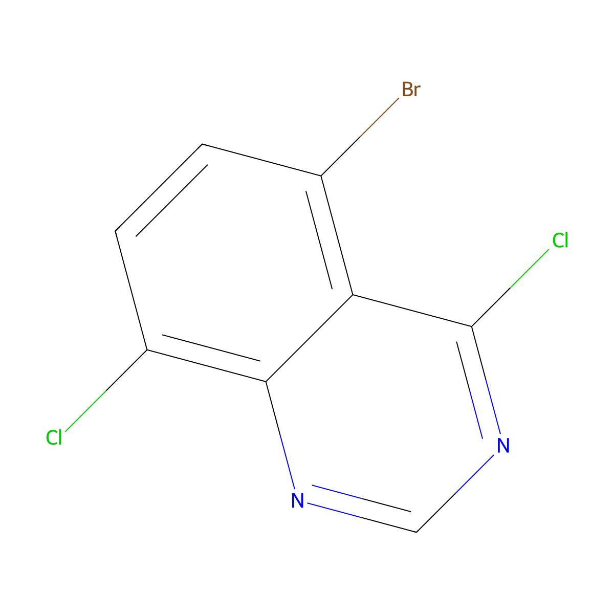 5-Bromo-4,8-dichloroquinazoline molecular structure, CAS 1564761-41-6