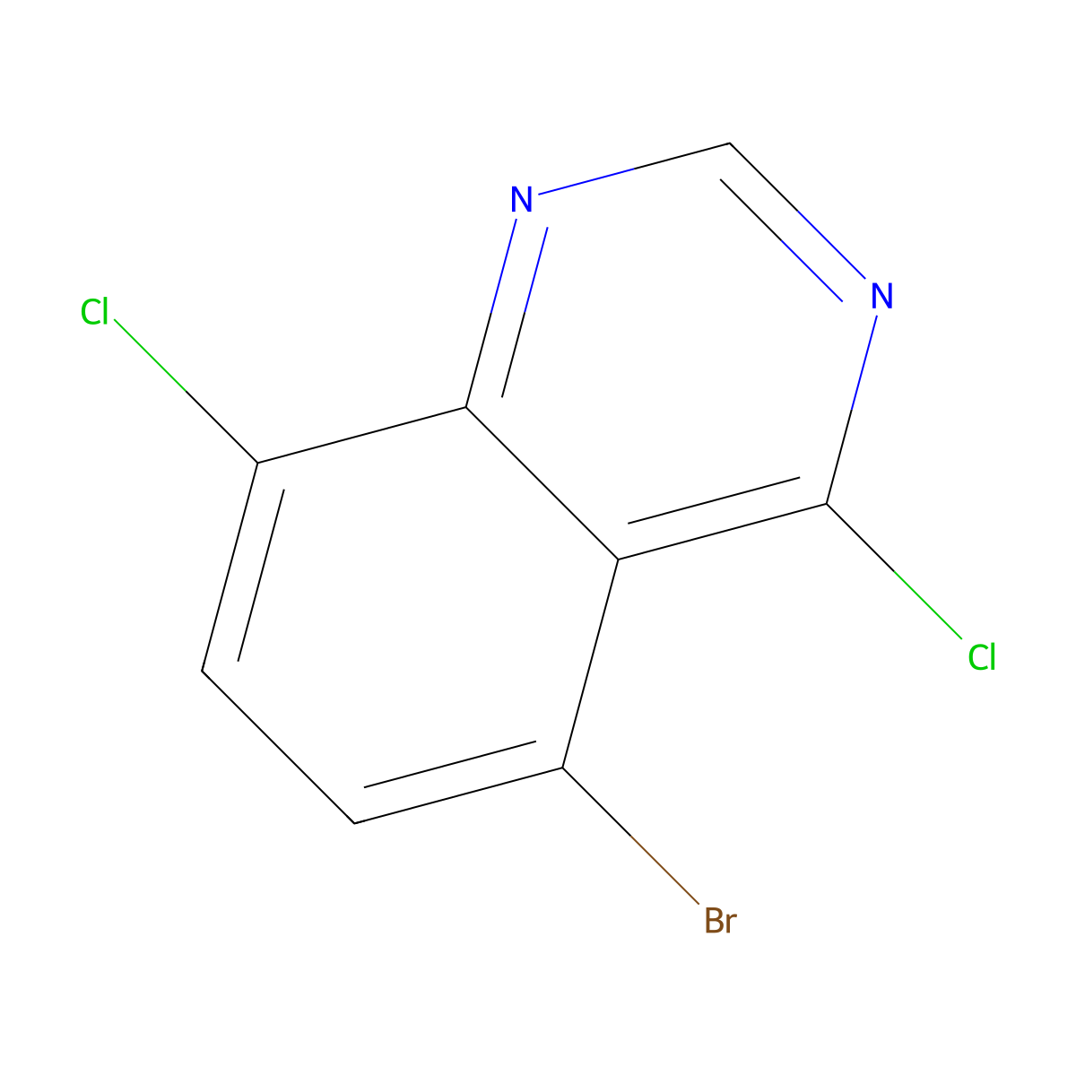 5-Bromo-4,8-dichloroquinazoline molecular structure, CAS 1564761-41-6