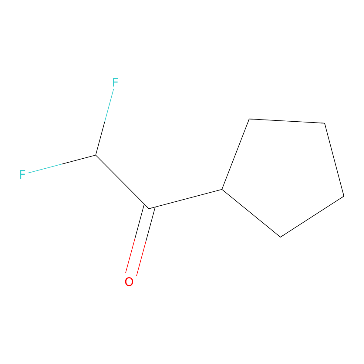 1-Cyclopentyl-2,2-difluoroethan-1-one molecular structure, CAS 1564776-60-8