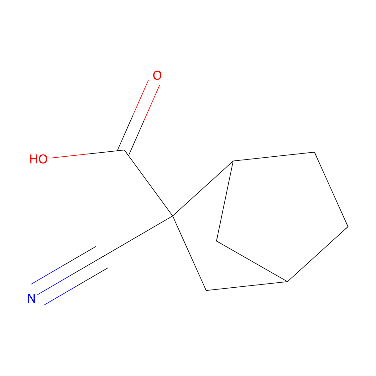 2-Cyanobicyclo(2.2.1)heptane-2-carboxylic acid molecular structure, CAS 1564780-99-9