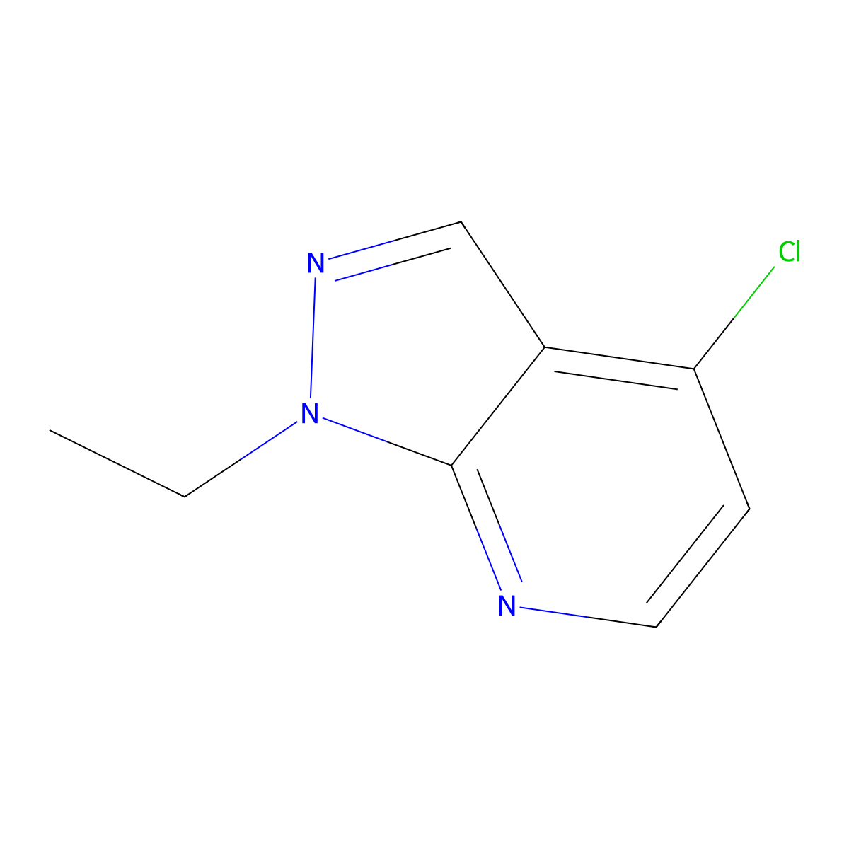 4-Chloro-1-ethyl-pyrazolo[3,4-b]pyridine molecular structure, CAS 1564783-48-7