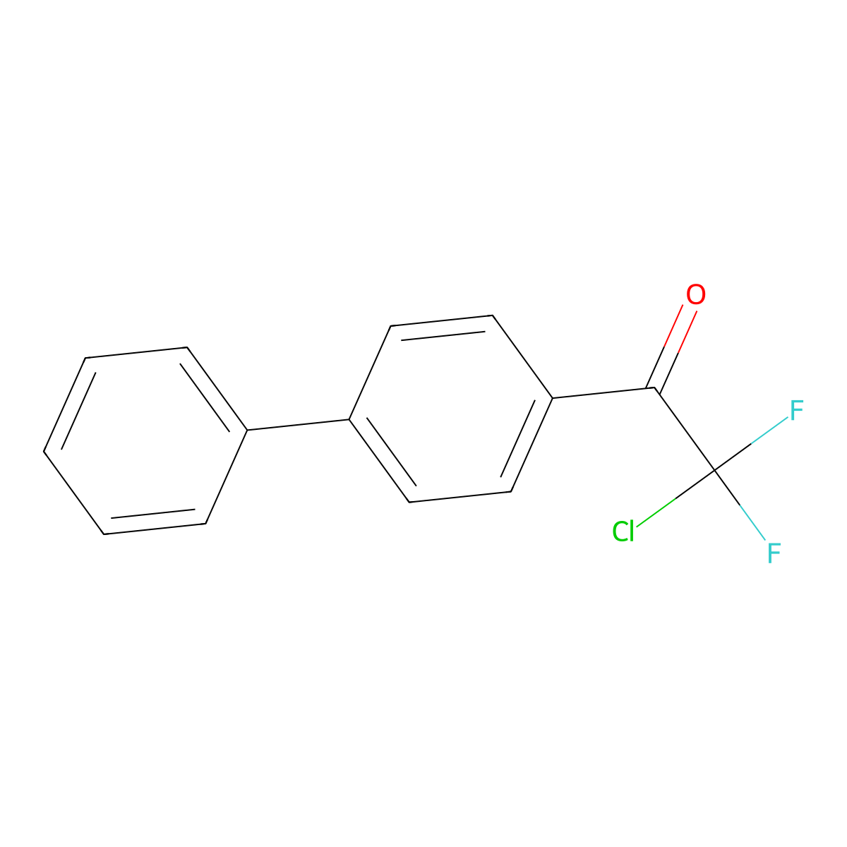 1-Biphenyl-4-yl-2-chloro-2,2-difluoroethanone molecular structure, CAS 156479-75-3