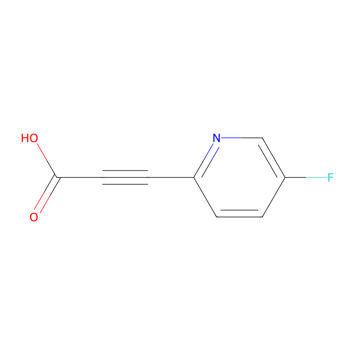 3-(5-Fluoropyridin-2-yl)prop-2-ynoic acid molecular structure, CAS 1564793-56-1