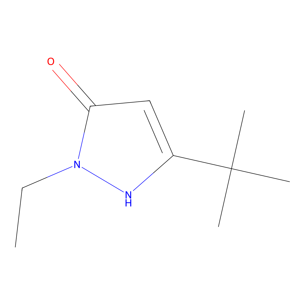 3-(tert-butyl)-1-ethyl-1H-pyrazol-5-ol molecular structure, CAS 1564794-29-1