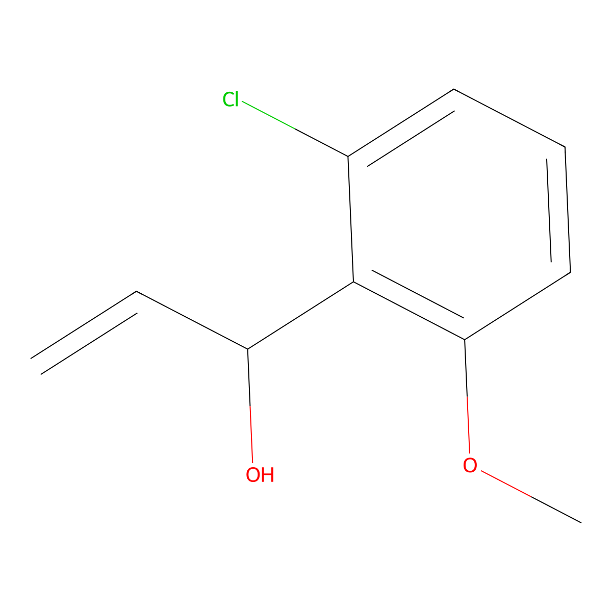 1-(2-Chloro-6-methoxyphenyl)prop-2-en-1-ol molecular structure, CAS 1564795-71-6